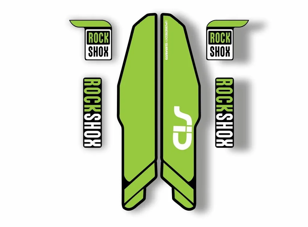 Rock Shox SID 2015 Mountain Bike Cycling Decal Kit Sticker Adhesive Kit Green