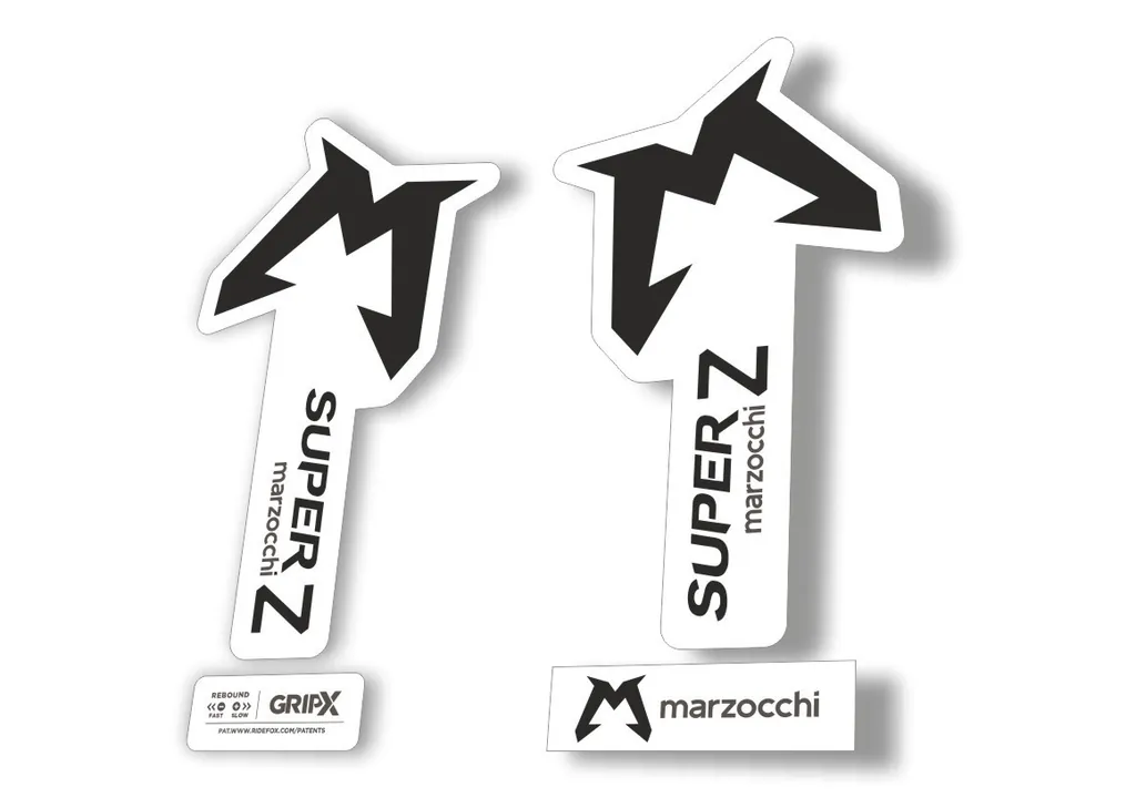 Marzocchi SUPER Z 2025 Fork Suspension Sticker Decal Kit Adhesive Black