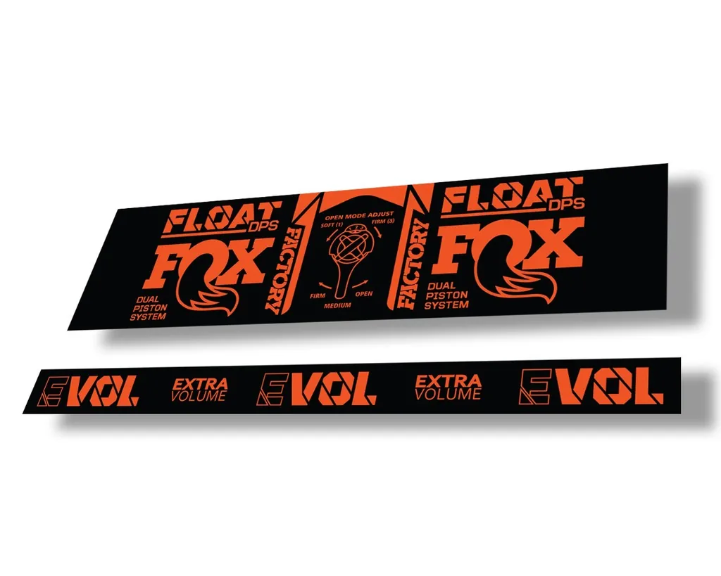 FOX Float DPS 2021 Rear Shock Suspension Factory Sticker Adhesive Decal Orange