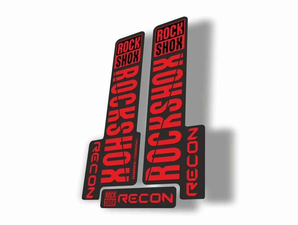 Rock Shox RECON 2018 Mountain Bike Cycling Decal Kit Sticker Adhesive Red