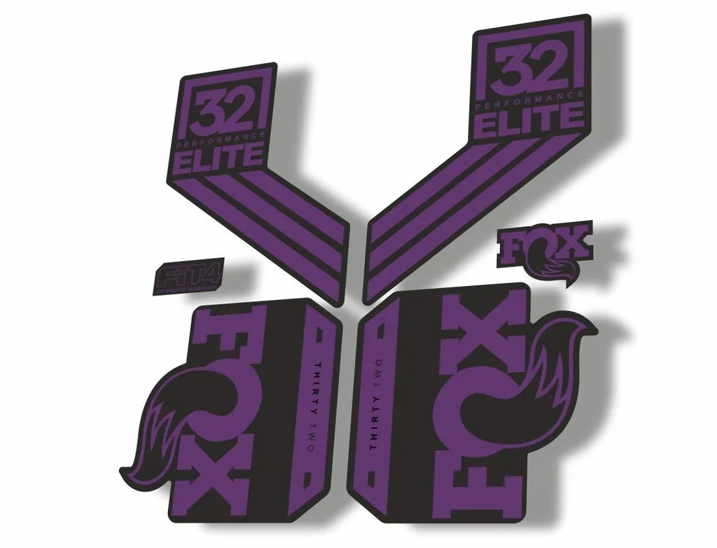 FOX 32 Elite Performance 2017-18 Fork Suspension Factory Decal Stickers Purple