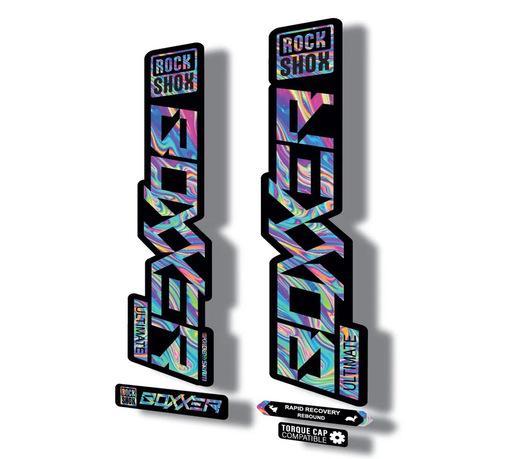 Rock Shox BOXXER 2020 ULTIMATE Mountain Bike Cycling Decal Adhesive Oil Slick 1