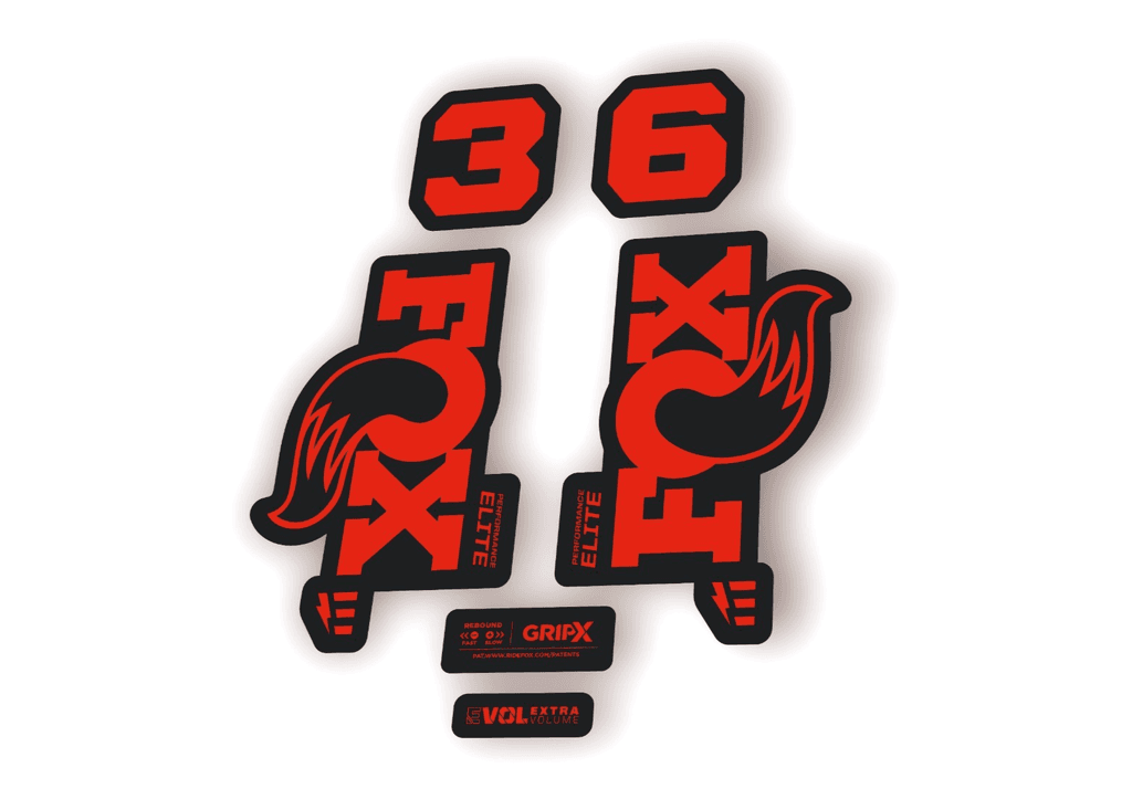 FOX 36 Elite E-Optimized 2026 Fork Factory Decal Sticker Adhesive Red