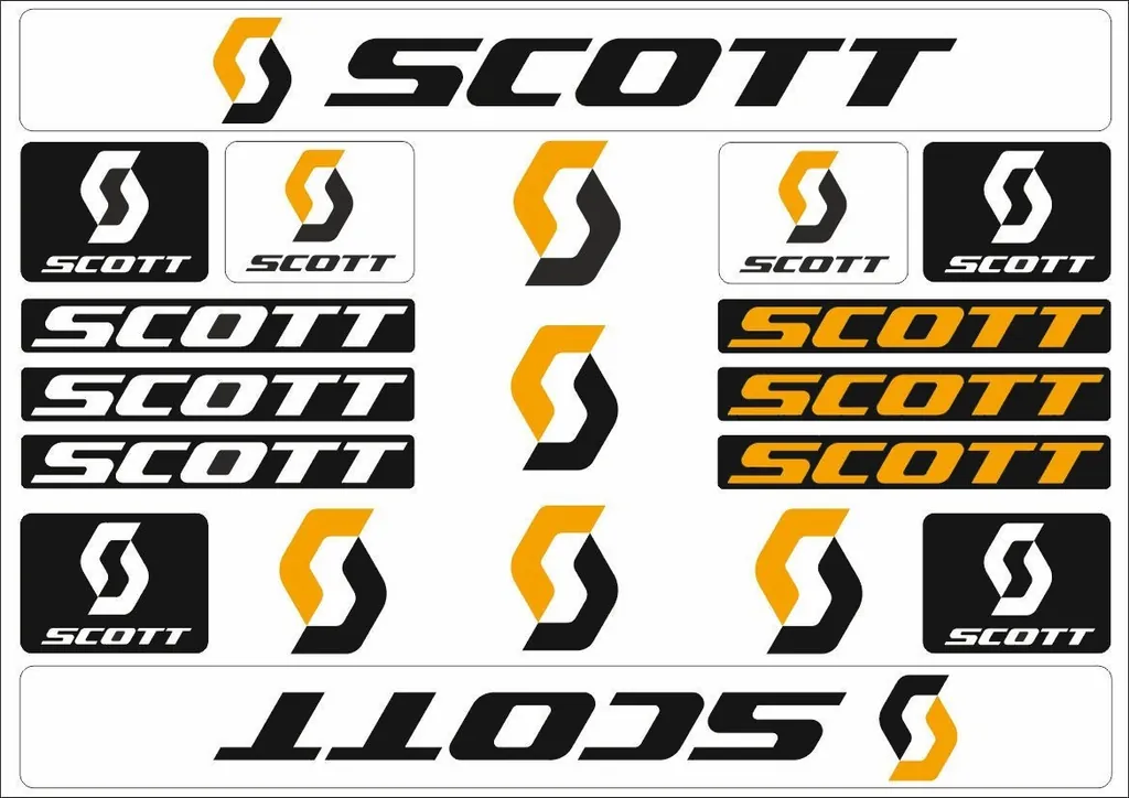 Bicycle Vinyl Stickers – Compatible with Scott Bikes – White