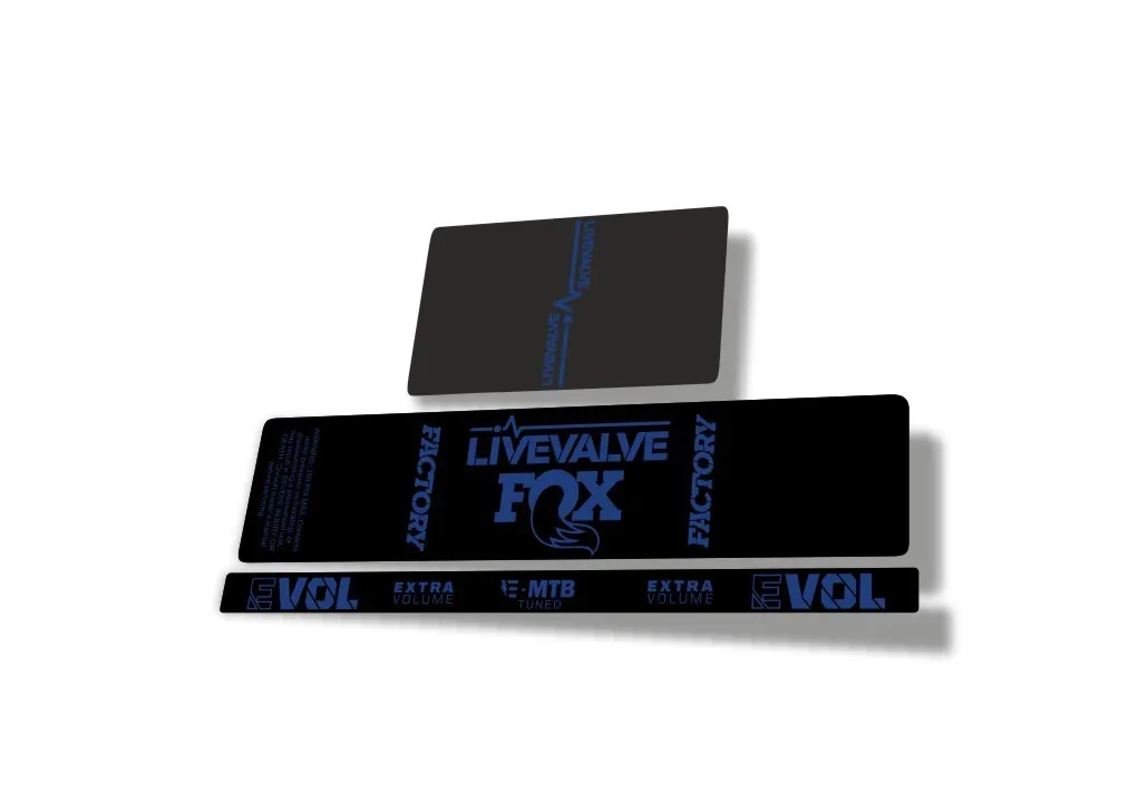 Fox 2022 Live Valve MTB Rear Shock Suspension Sticker Decal Dark Blue