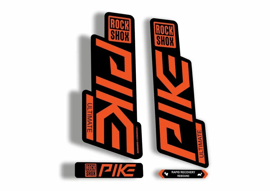 Rock Shox PIKE 2020 ULTIMATE Mountain Bike Cycling Fork MTB Decal Sticker Orange
