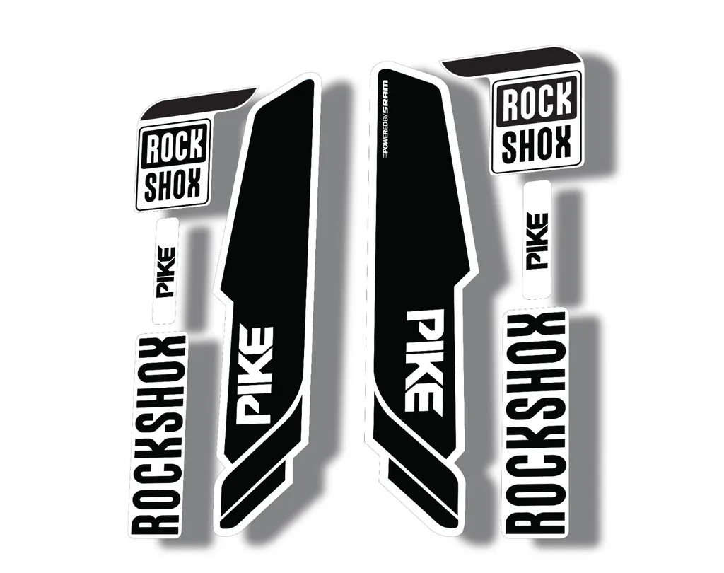 Rock Shox PIKE 2014 Mountain Bike Cycling Decal Kit Sticker Adhesive Black