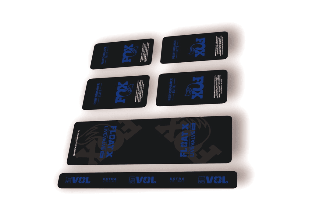 FOX Float X 2025 Elite Live Valve NEO Rear Shock Decal Sticker Kit D. Blue