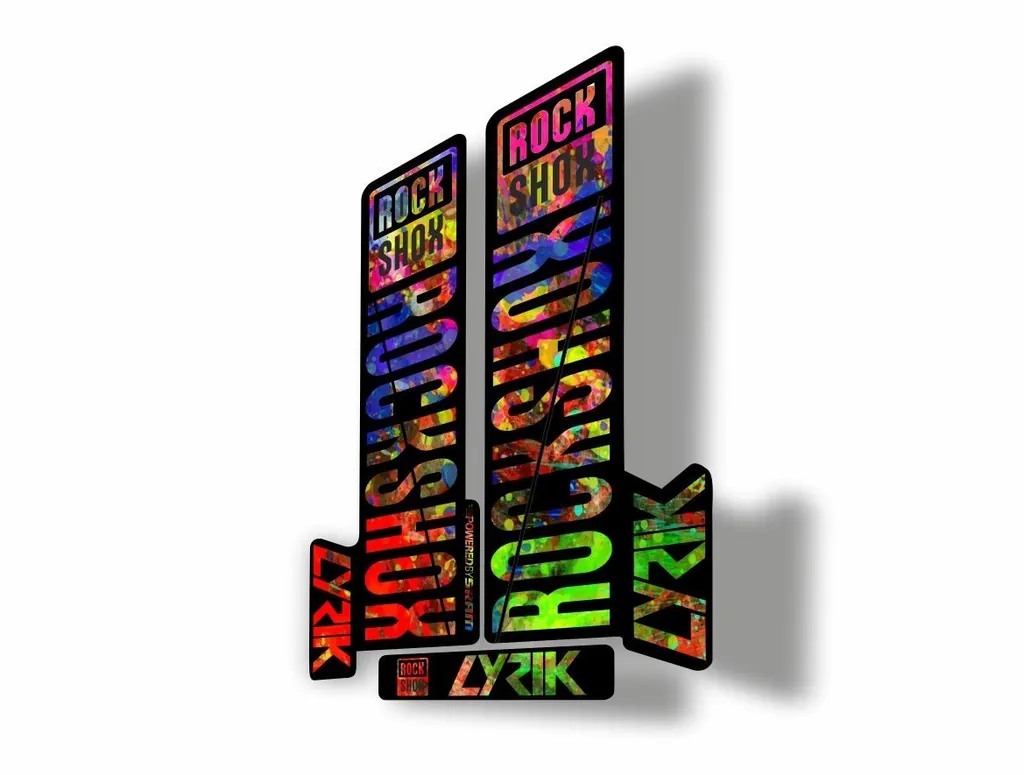 Rock Shox LYRIK 2018 Mountain Bike Cycling Decal Kit Sticker  Oil Slick