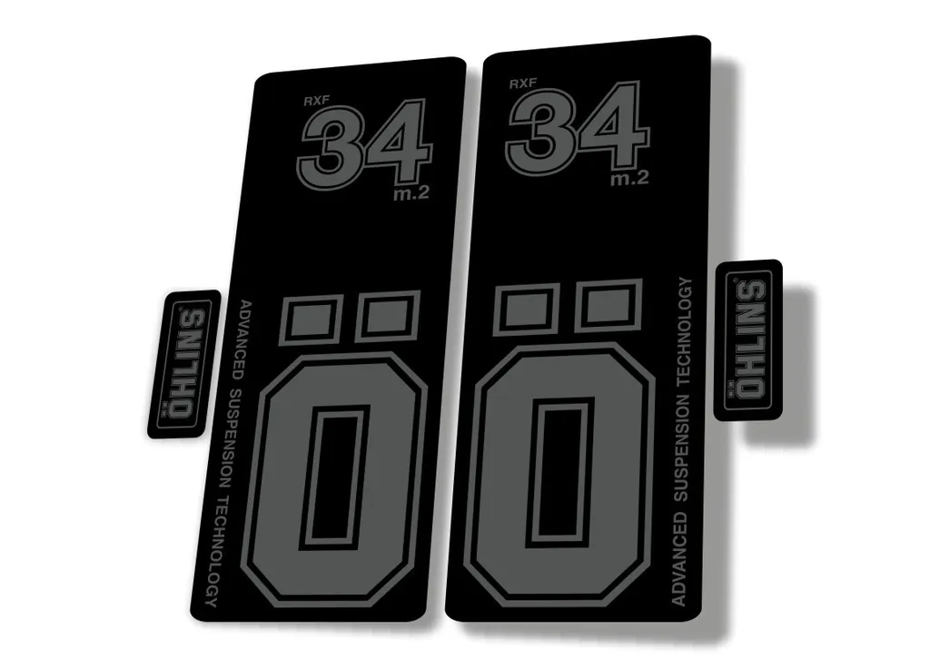 OHLINS RXF 34 M.2 2022 Fork Decal Mountain Bike Cycling Sticker Adhesive Gray