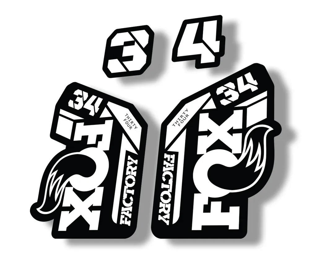 FOX 34 2021 Factory Forks Suspension Decal Sticker White
