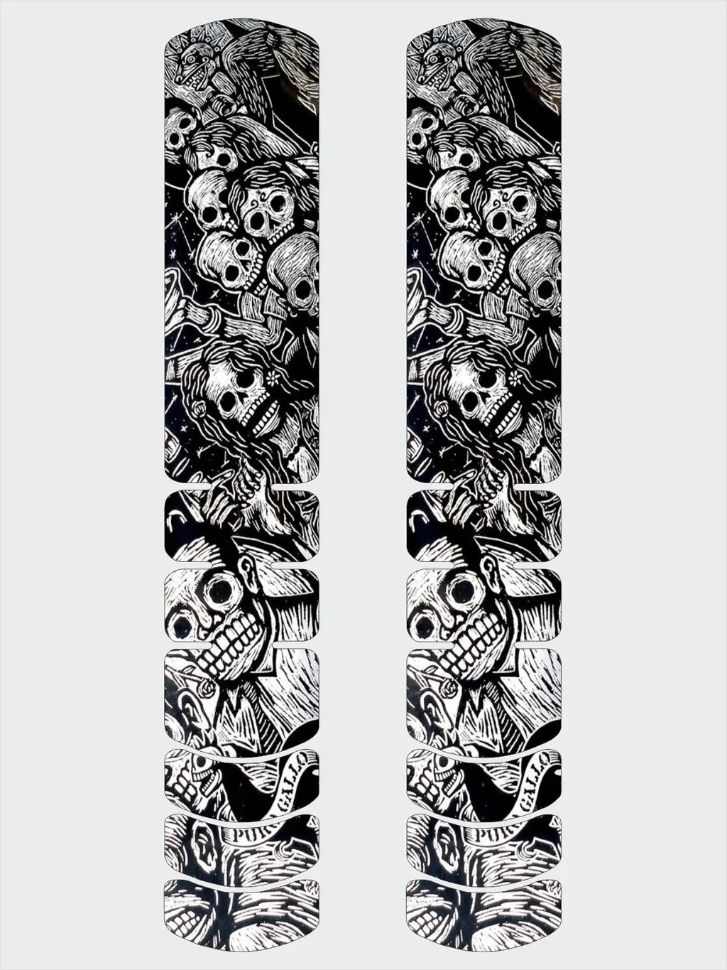 Frame Protector Illustrated Adhesive Sticker Large Bicycle Decal Fear Theme