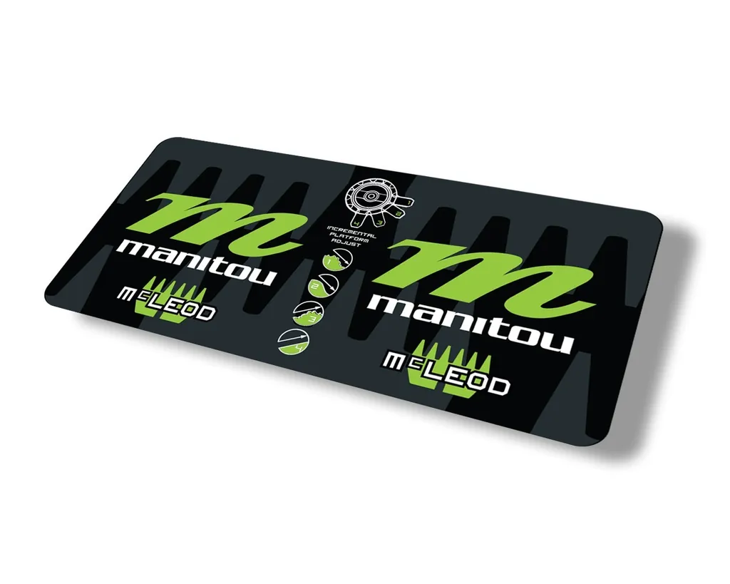 Manitou Mcleod 2015 Rear Shock Suspension Factory Sticker Decal Green