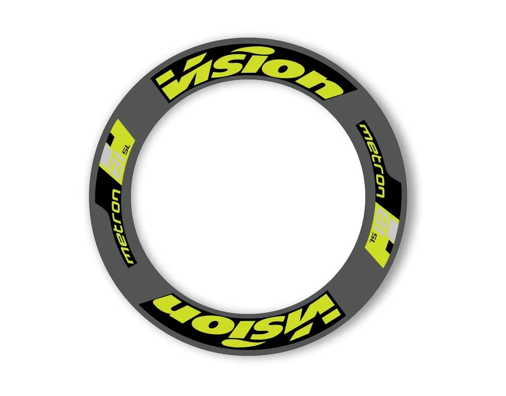 Vision Metron 2019 M81 81 88 Road Bike Wheel Decal Sticker Adhesive Set L. Green