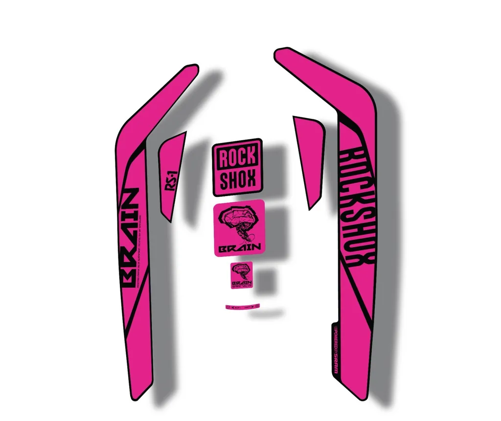 Rock Shox RS-1 Brain 2016-17 Mountain Bike Cycling Decal Sticker Adhesive Pink