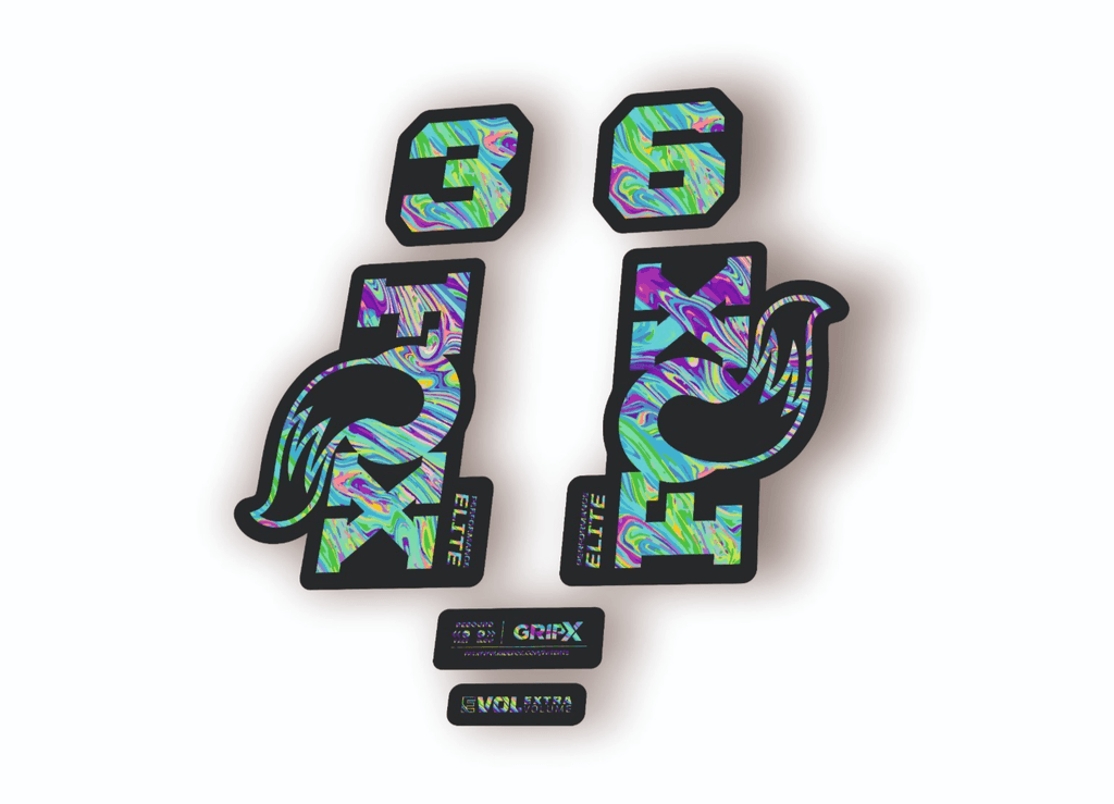 FOX 36 Elite Performance 2026 Fork Factory Decal Sticker Adhesive Oil Slick 1