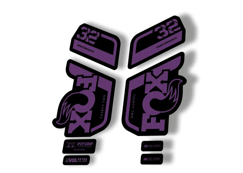 Fox 32 Performance 2021 Fork Suspension Factory Decal Sticker Adhesive Purple