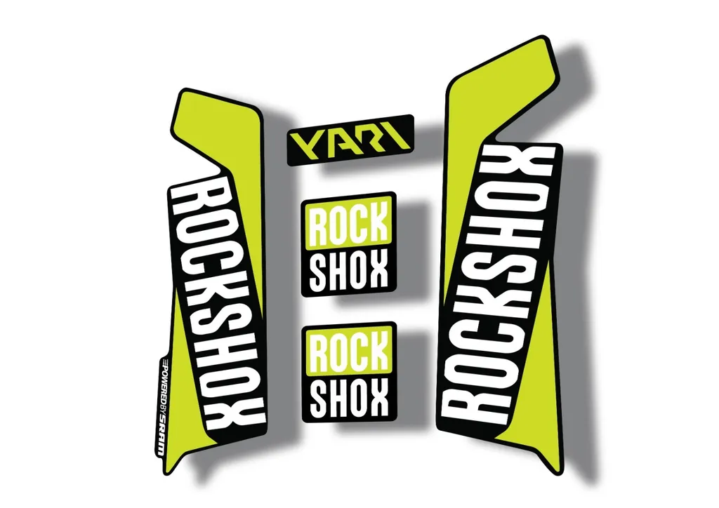 Rock Shox YARI 2017 Fork Decal Mountain Bike Cycling Sticker Adhesive Lime Green