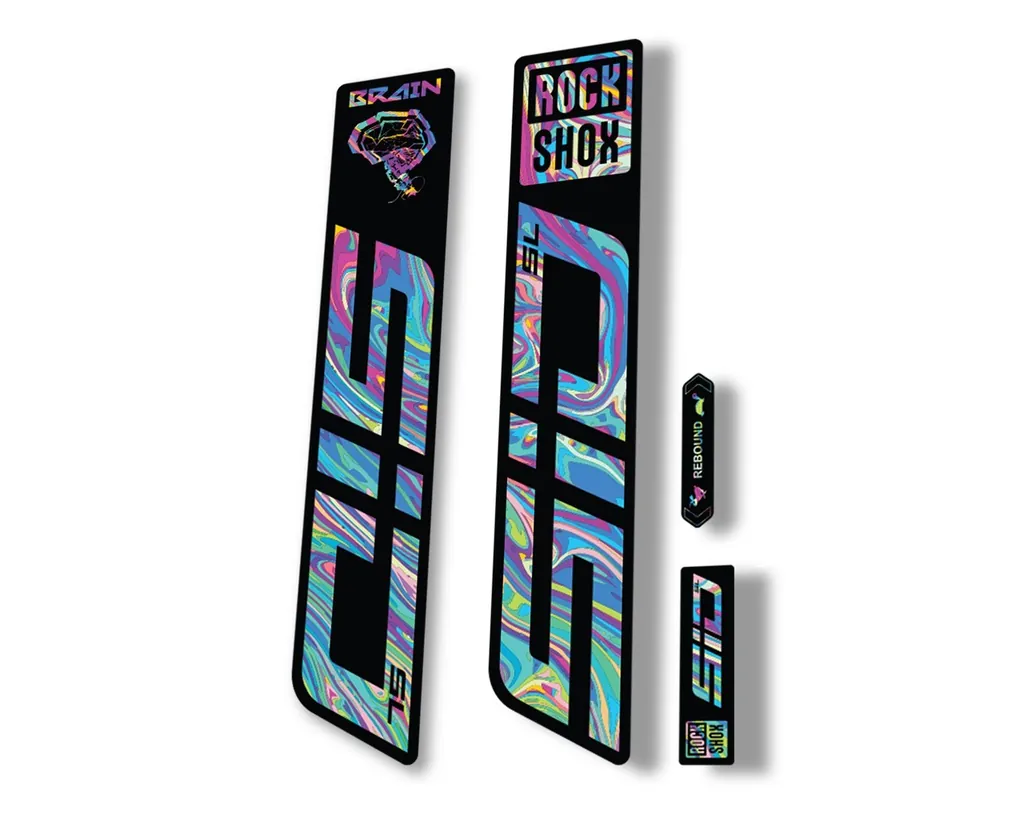 Rock Shox SID SL Brain 2021 Mountain Bike Cycling Decal Sticker Oil Slick 1