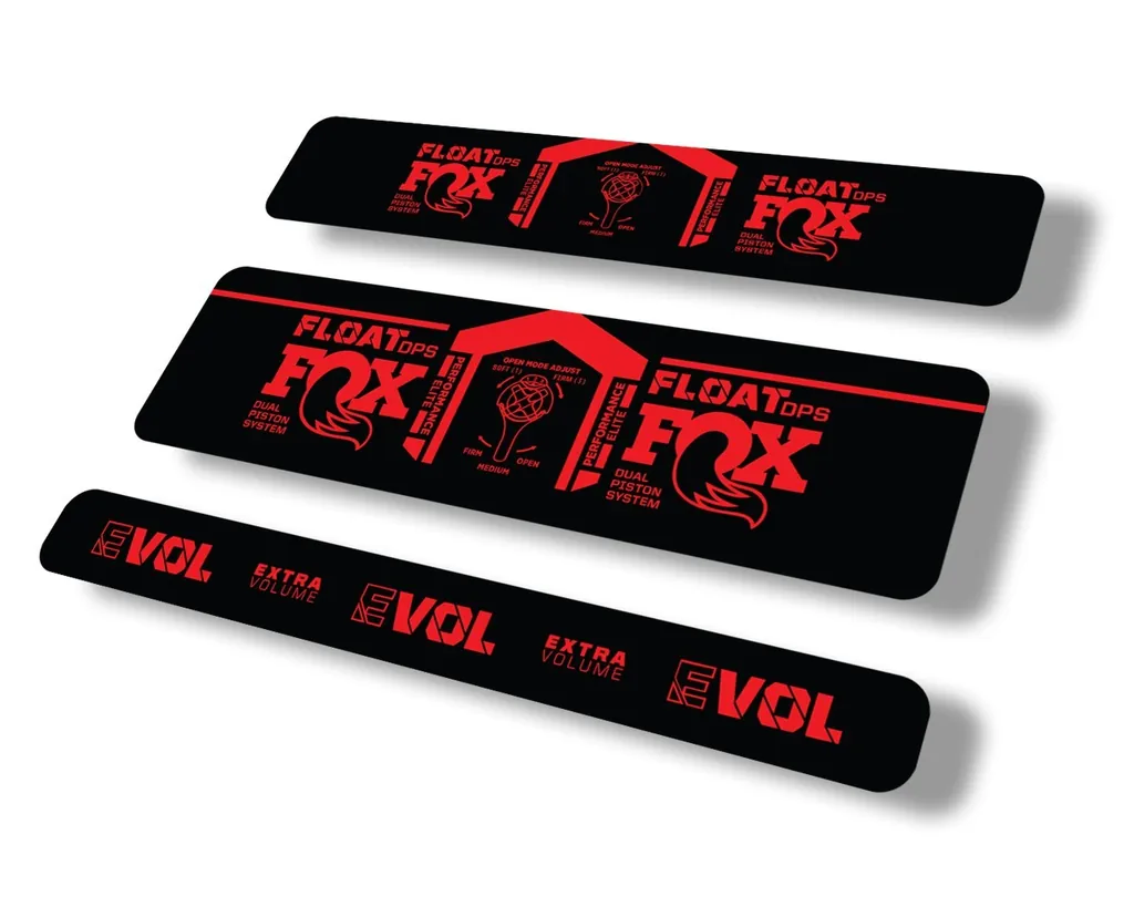 FOX Float DPS 2021 Performance Elite Rear Shock Suspension Sticker Decal Red