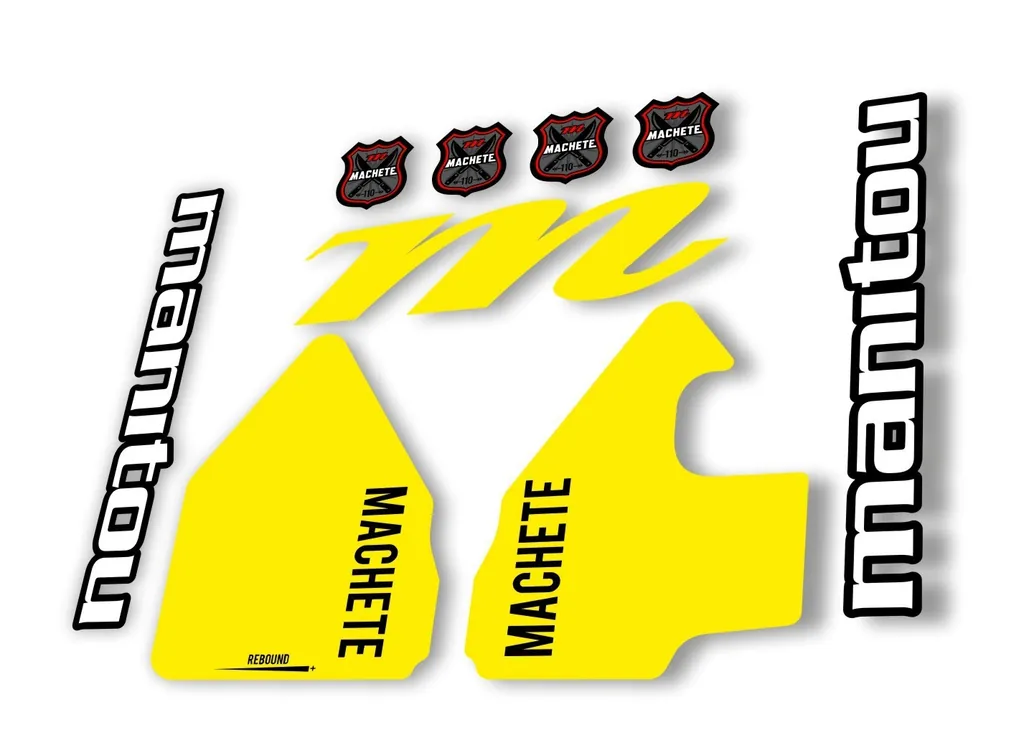 Manitou Machhete 110 Comp 2020 Fork Suspension Decal Kit Sticker Set Yellow