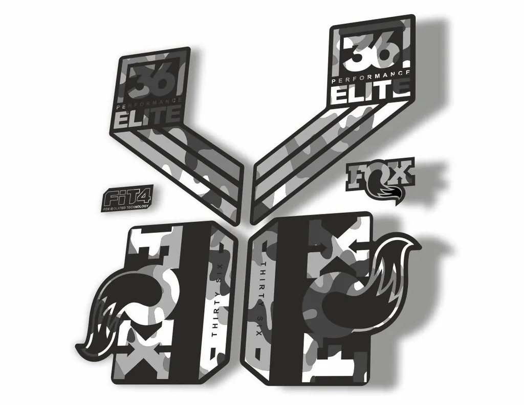 FOX 36 Elite Performance 2017-18 Fork Suspension Factory Decal Sticker WhiteCamo