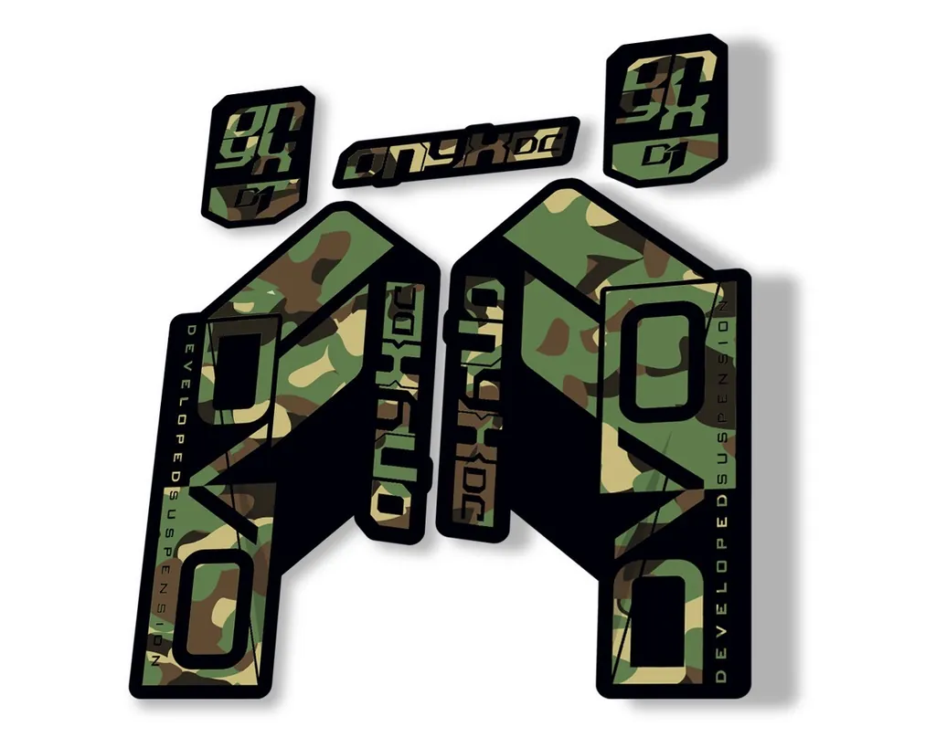 DVO Onyx DC D1 2019 Fork Suspension Sticker Factory Decal Adhesive Camo