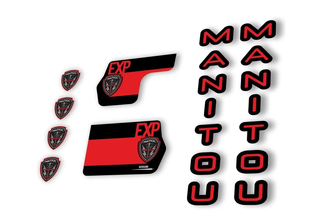 Manitou Mattoc Expert 2020 Fork Suspension Decal Kit Sticker Set Red