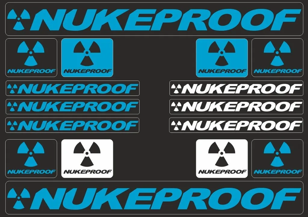 Bicycle Vinyl Stickers – Compatible with Nukeproof Mountain Bikes – Blue