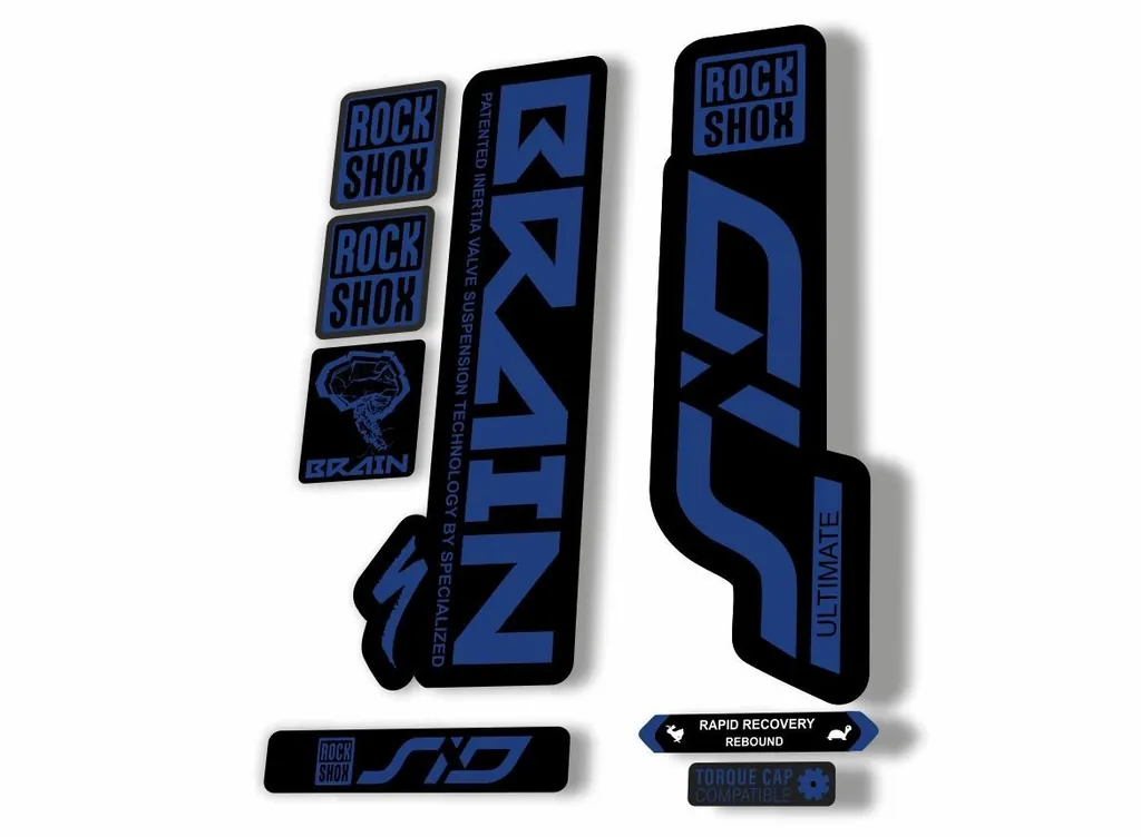 Rock Shox SID Brain ULTIMATE 2020 Mountain Bike Cycling Decal Sticker D. Blue