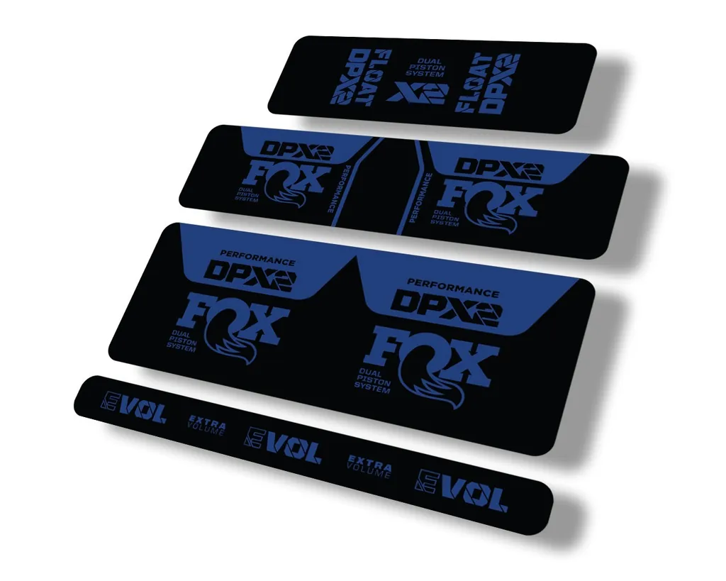 FOX Float DPX2 2021 Performance Rear Shock Suspension Sticker Decal Dark Blue