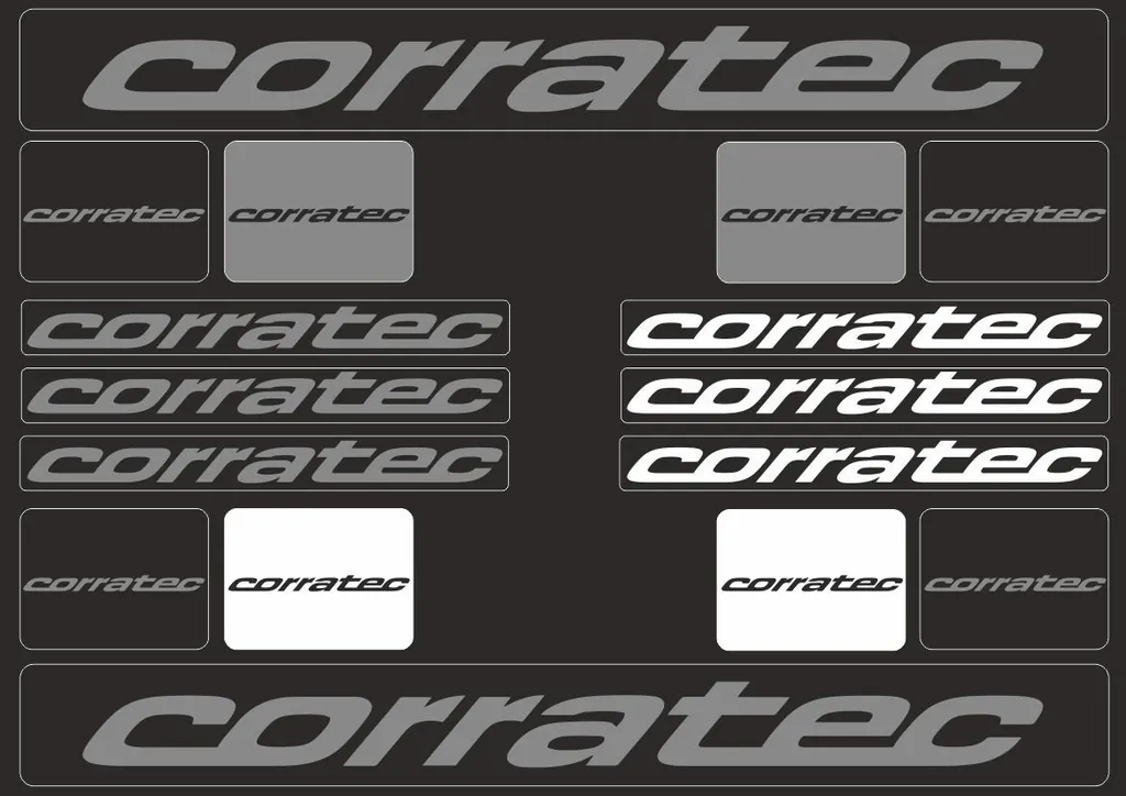 Bicycle Vinyl Frame Stickers Custom Compatible with CORRATEC Gray