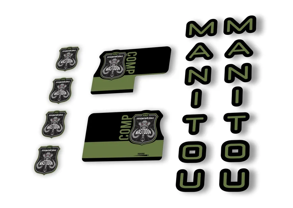 Manitou Mastadon Comp 2020 Fork Suspension Decal Kit Sticker Set Olive