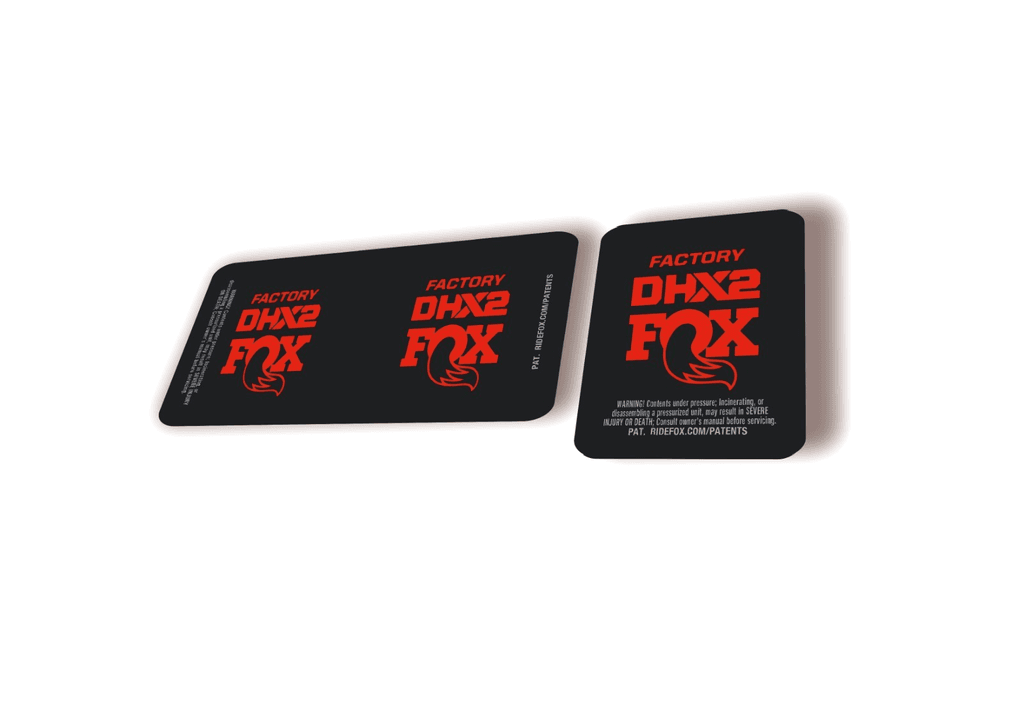 FOX DHX2 Factory 2026 Rear Shock Decal Sticker Kit Adhesive Red