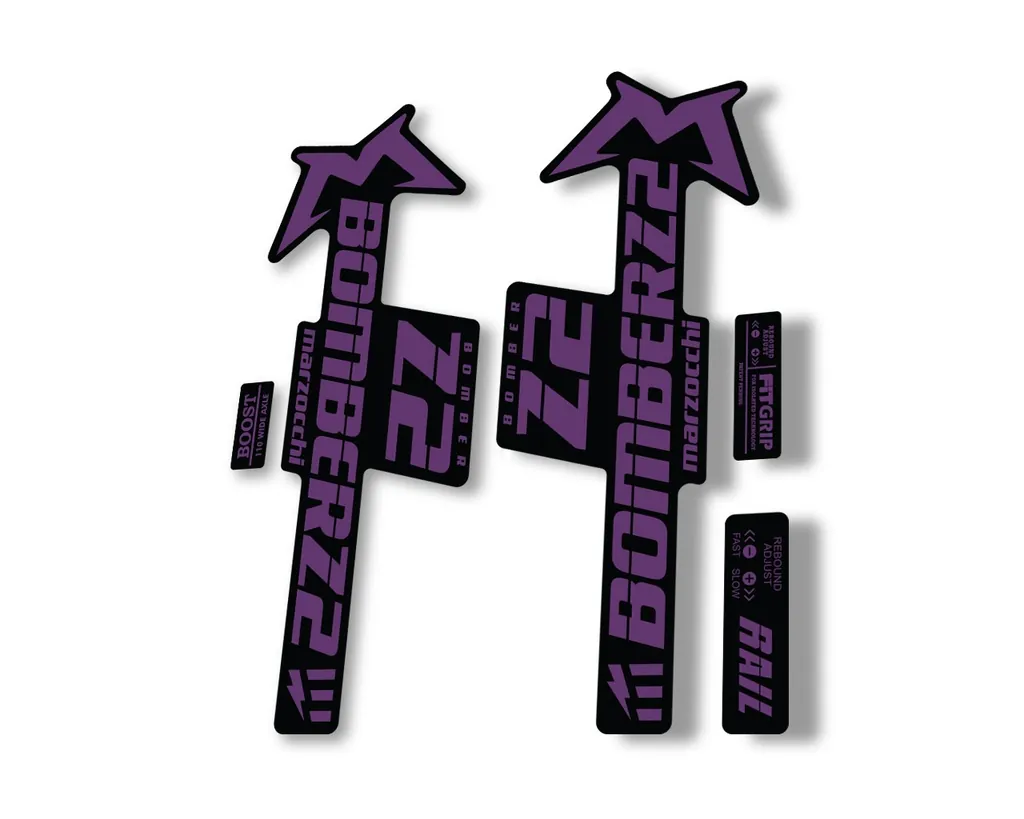 Marzocchi Bomber Z2 E Bike 2022 Fork Suspension Sticker Decal Kit Purple