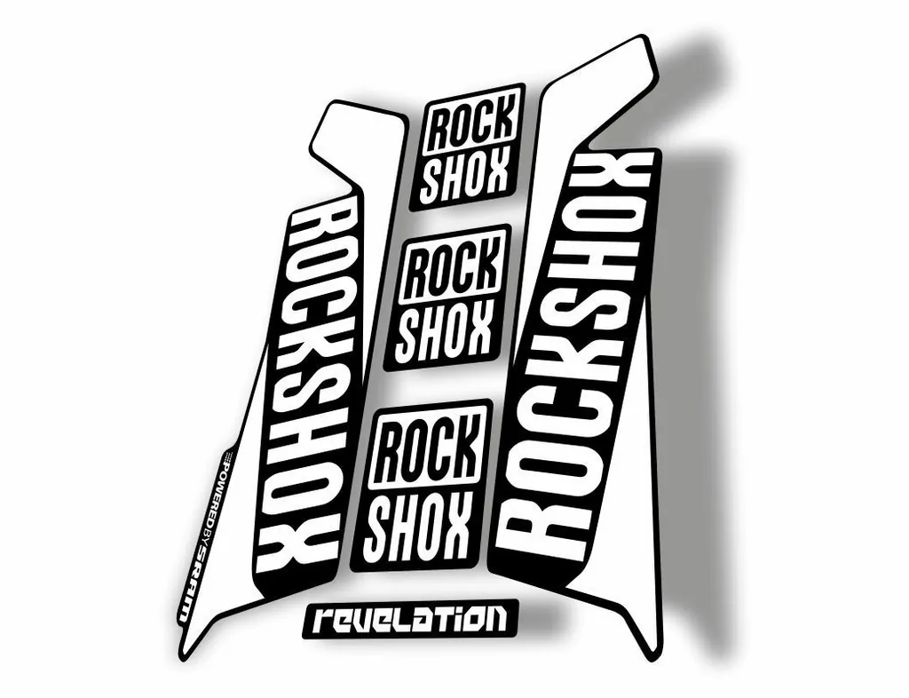Rock Shox REVELATION 2016 Mountain Bike Cycling Decal Kit Sticker Adhesiv Black