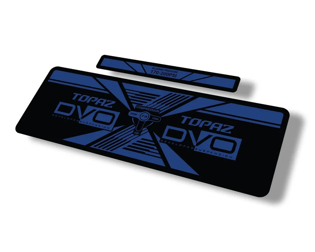 DVO 2020 Topaz AM Rear Shock Suspension Sticker Factory Decal Adhesive Dark Blue