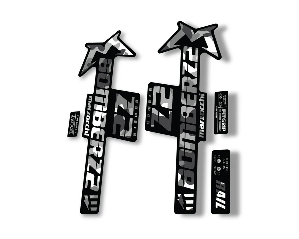 Marzocchi Bomber Z2 E Bike 2022 Fork Suspension Sticker Decal Kit White Camo