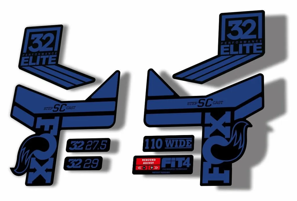 FOX 32 Step Cast SC EP  Fork Suspension Factory Decals Stickers Adhesive D.Blue
