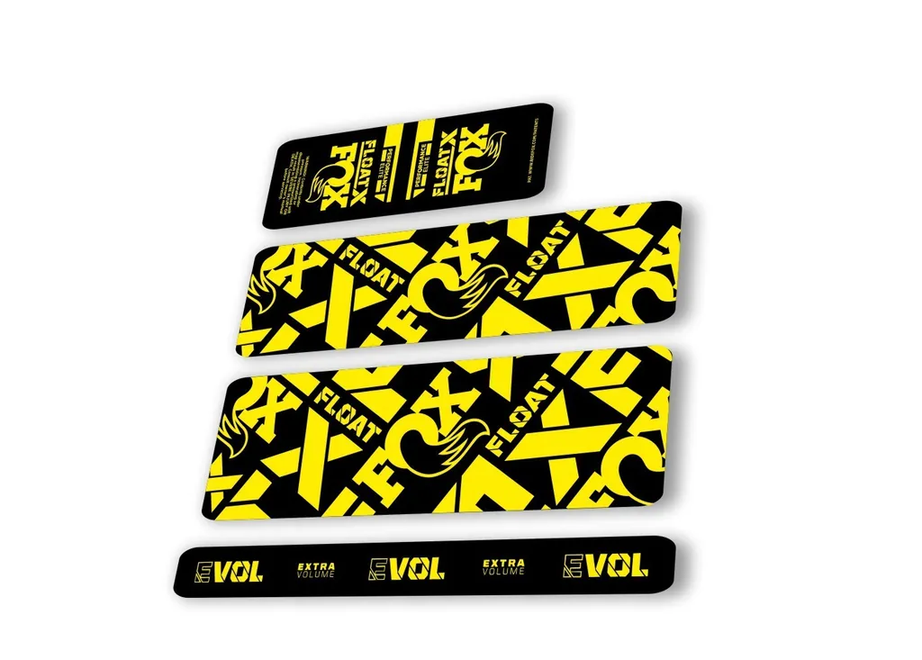 Fox 2022 Float X Performance Elite Rear Shock Suspension Sticker Decal Yellow