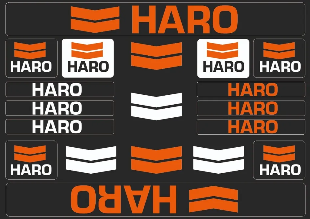 Bicycle Vinyl Frame Stickers – Compatible with HARO Bikes – Orange
