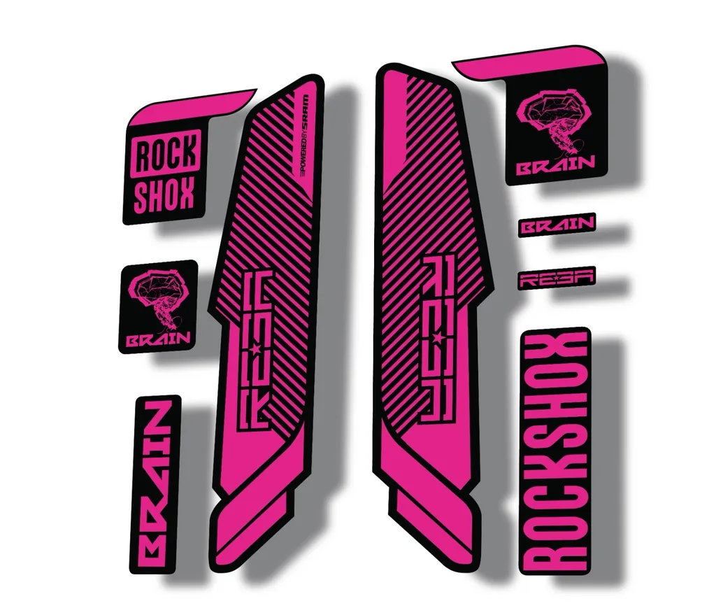 Rock Shox REBA 2014 Brain Fork Decal Mountain Bike Cycling Sticker Pink