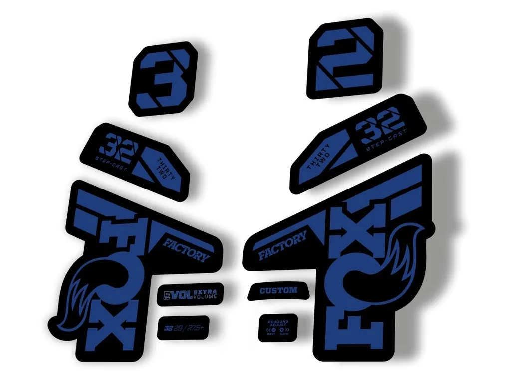 Fox 32 Factory 2021 Fork Suspension Decal Sticker Adhesive Dark Blue