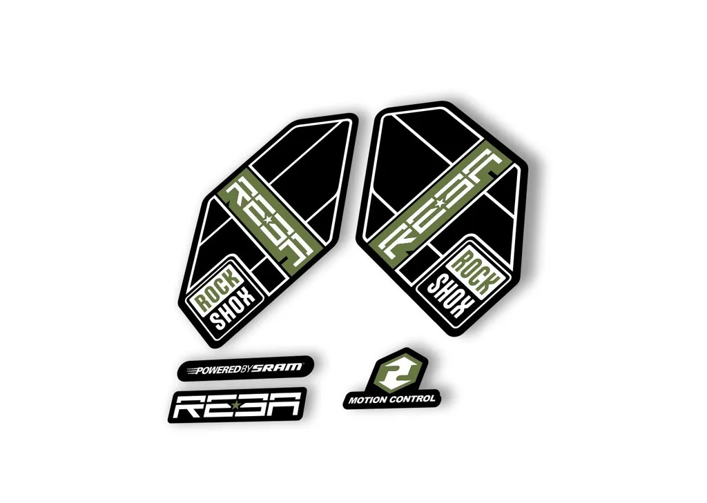 Rock Shox Reba 2012 Fork Decal Mountain Bike Cycling Sticker Adhesive Olive