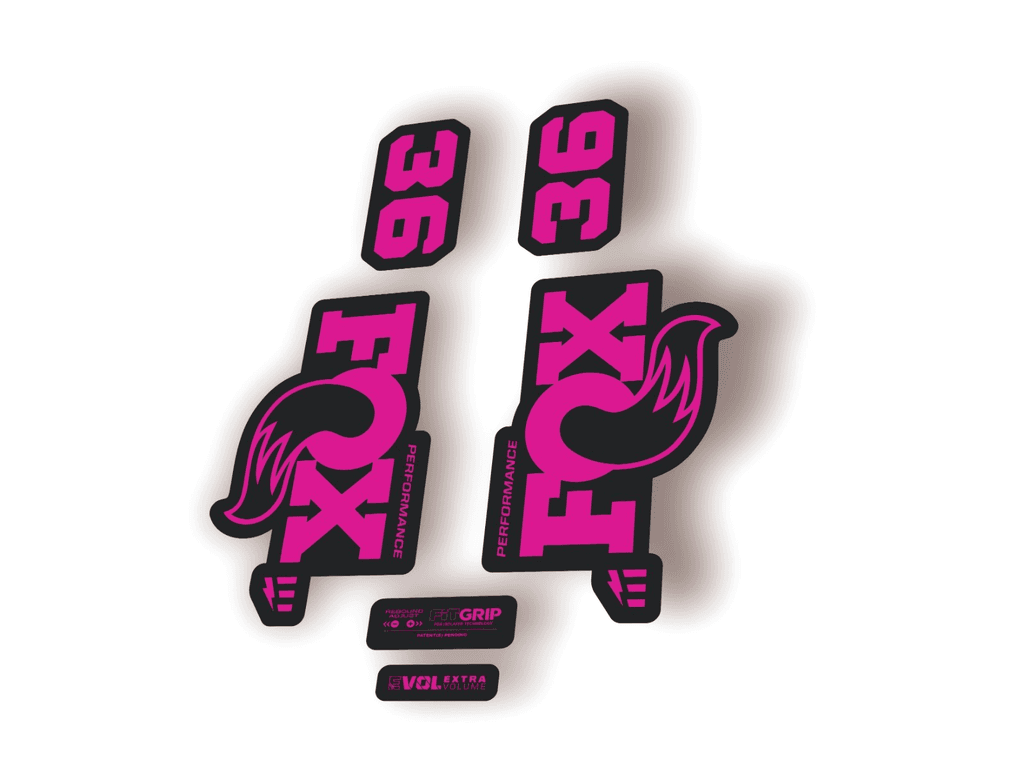 FOX 36 Performance E-Optimized 2026 Fork Factory Decal Sticker Adhesive Pink