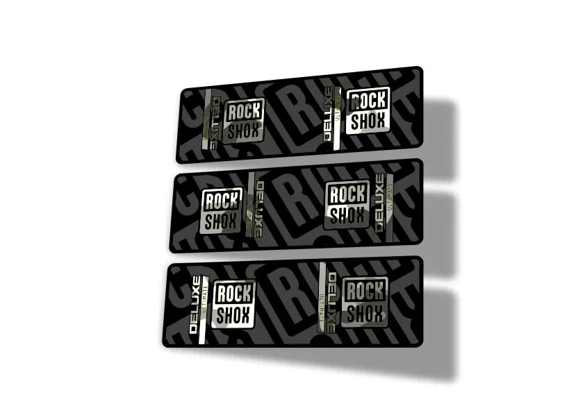Rock Shox 2023 Deluxe Ultimate Rear Shock Decal Sticker Adhesive Set White Camo