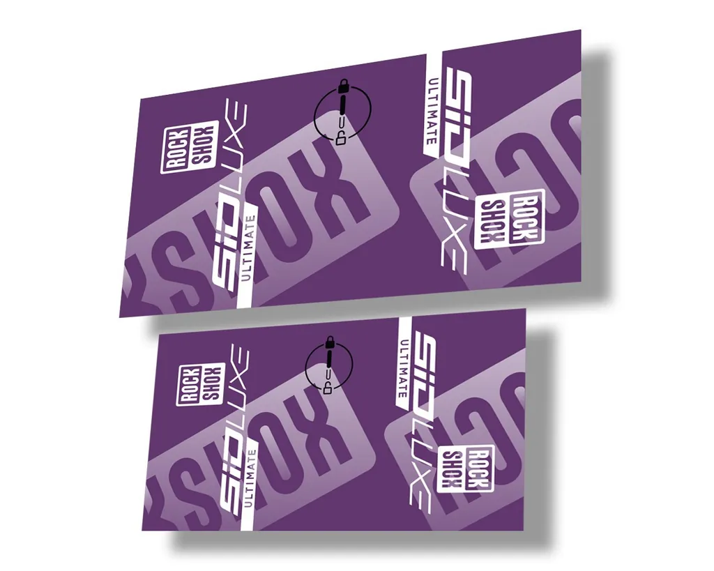 Rock Shox 2021 SID LUXE ULTIMATE Rear Shock Decal Sticker Purple