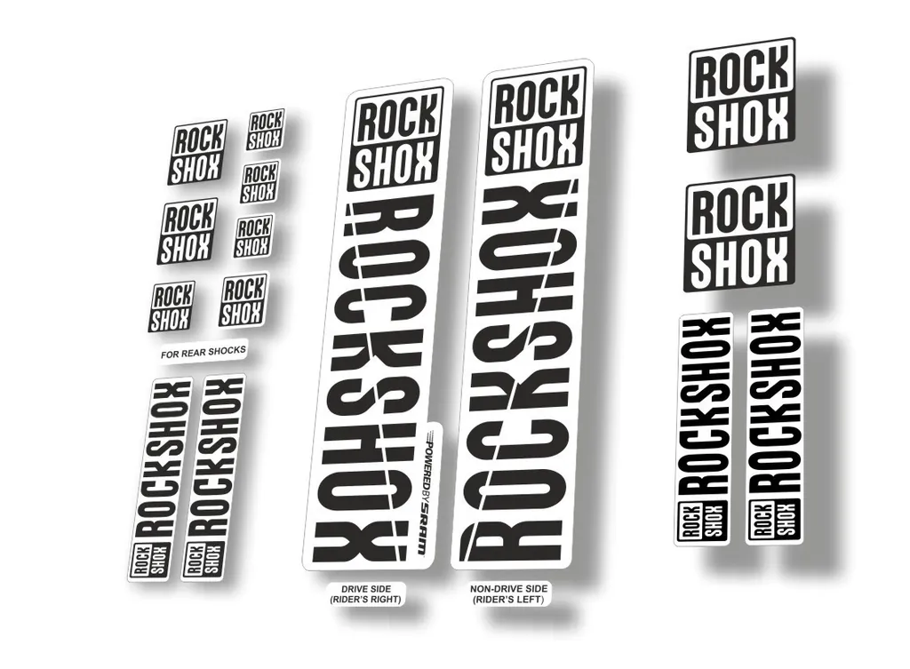 Rock Shox 2018 Decal Set For 30 32 RS1 Mountain Bike Cycling Sticker Black