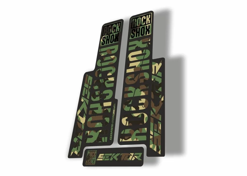 Rock Shox SEKTOR 2018 Fork Decal Mountain Bike Cycling Sticker Adhesive Camo