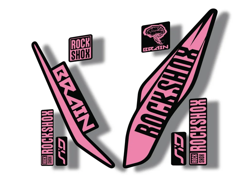Rock Shox SID Brain 2017 Mountain Bike Cycling Decal Sticker Adhesive Light Pink
